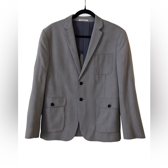 Plectrum by Ben Sherman Gray Check Blazer Men’s XL